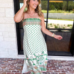THML - The Everly Strapless Midi Dress-500 Midi-THML-July & June Women's Fashion Boutique Located in San Antonio, Texas