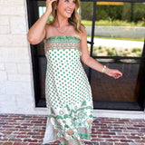 THML - The Everly Strapless Midi Dress-500 Midi-THML-July & June Women's Fashion Boutique Located in San Antonio, Texas