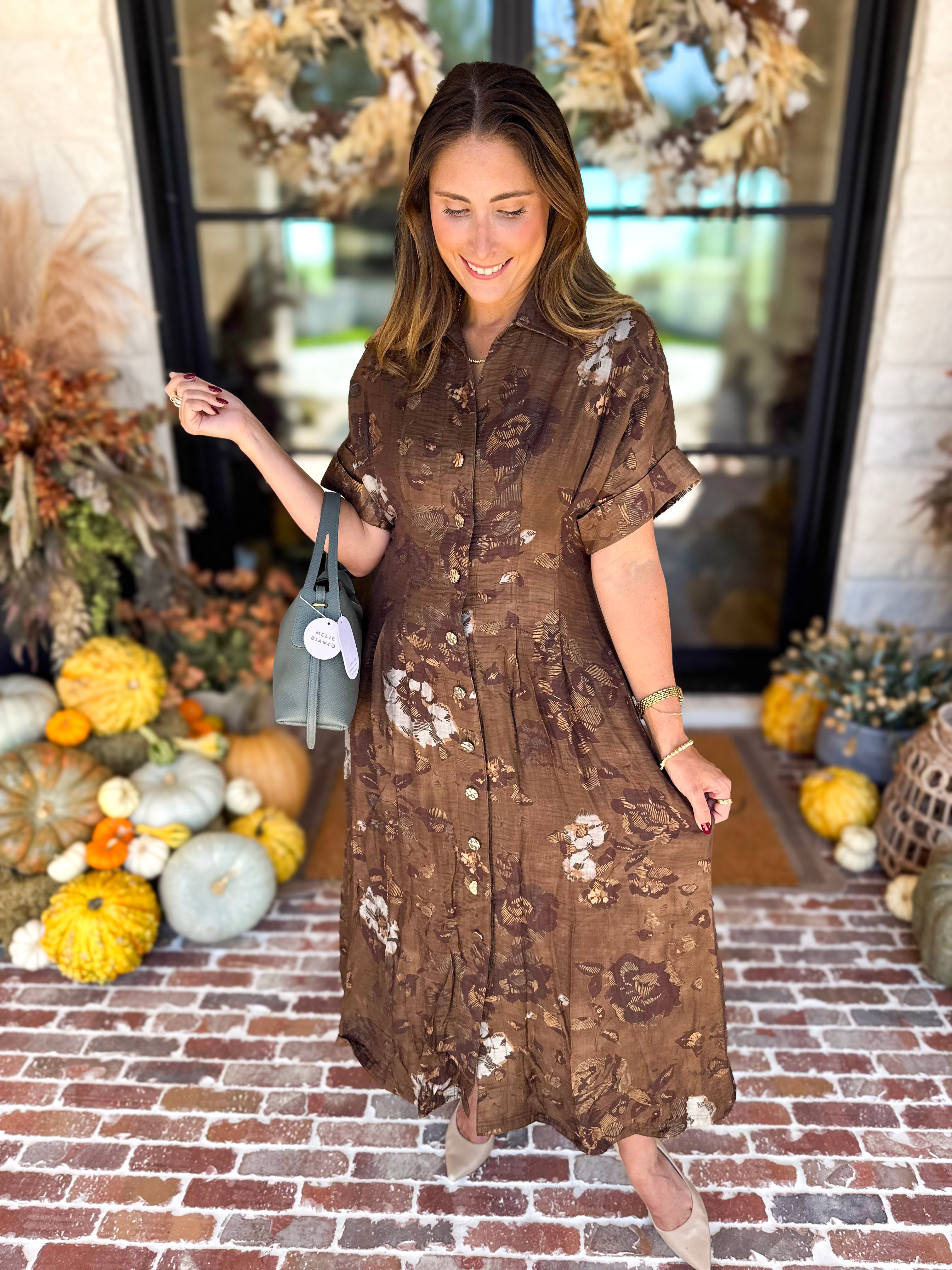 THML - Evermore Floral Midi Dress-500 Midi-THML-July & June Women's Fashion Boutique Located in San Antonio, Texas