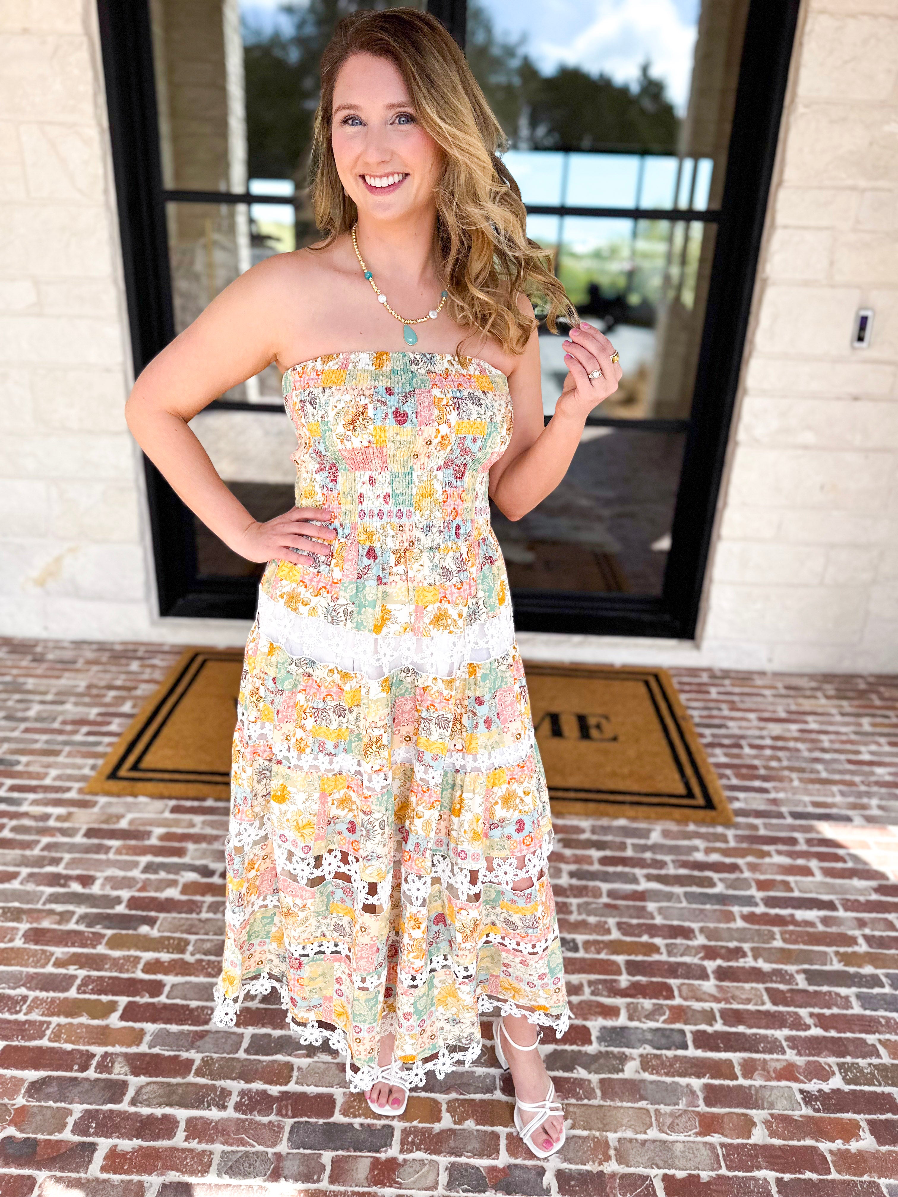 The Lexi Midi Dress - Bold Floral-500 Midi-STRUT & BOLT-July & June Women's Fashion Boutique Located in San Antonio, Texas