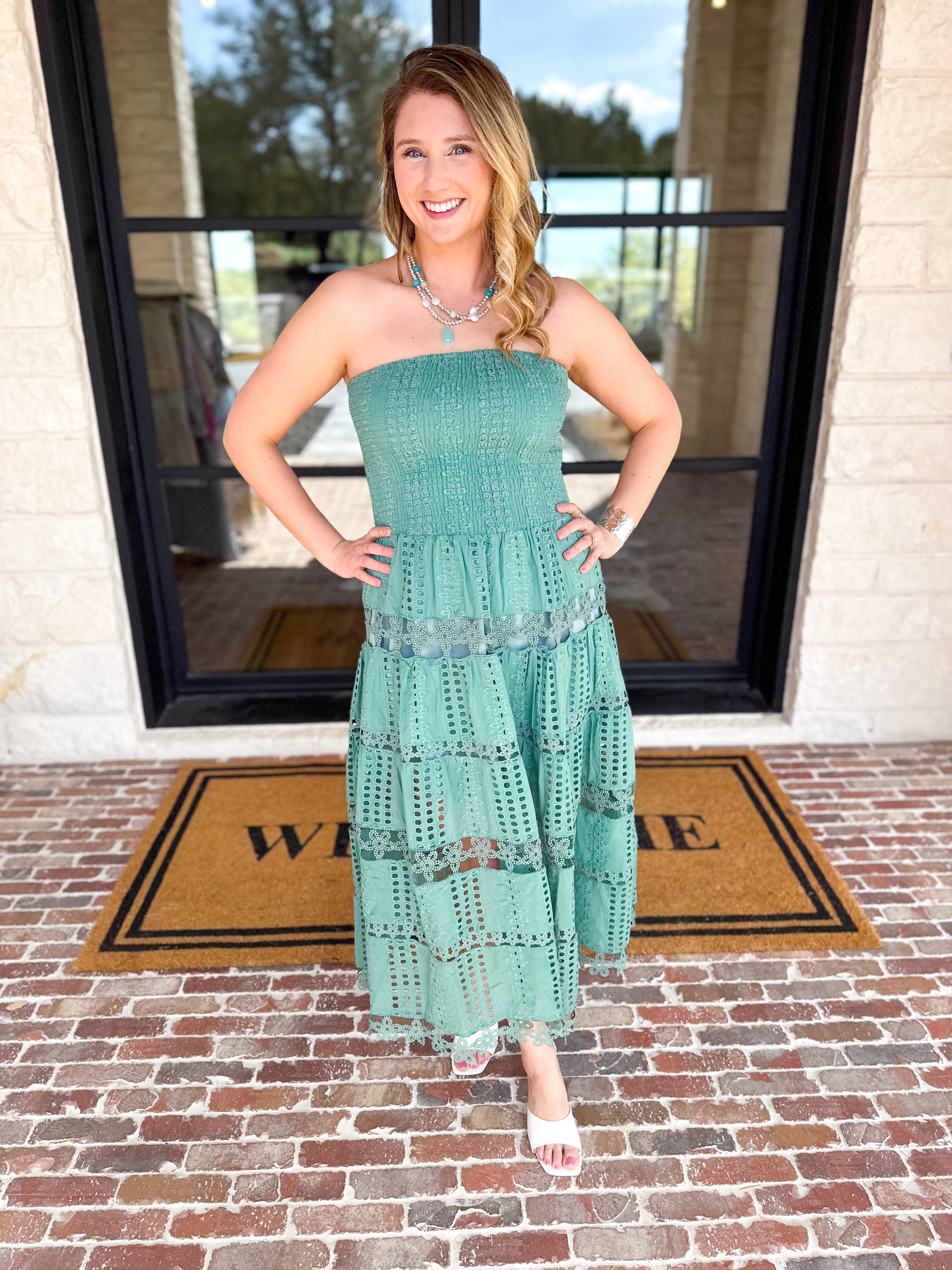 The Lexi Midi Dress - Seafoam Green-500 Midi-STRUT & BOLT-July & June Women's Fashion Boutique Located in San Antonio, Texas