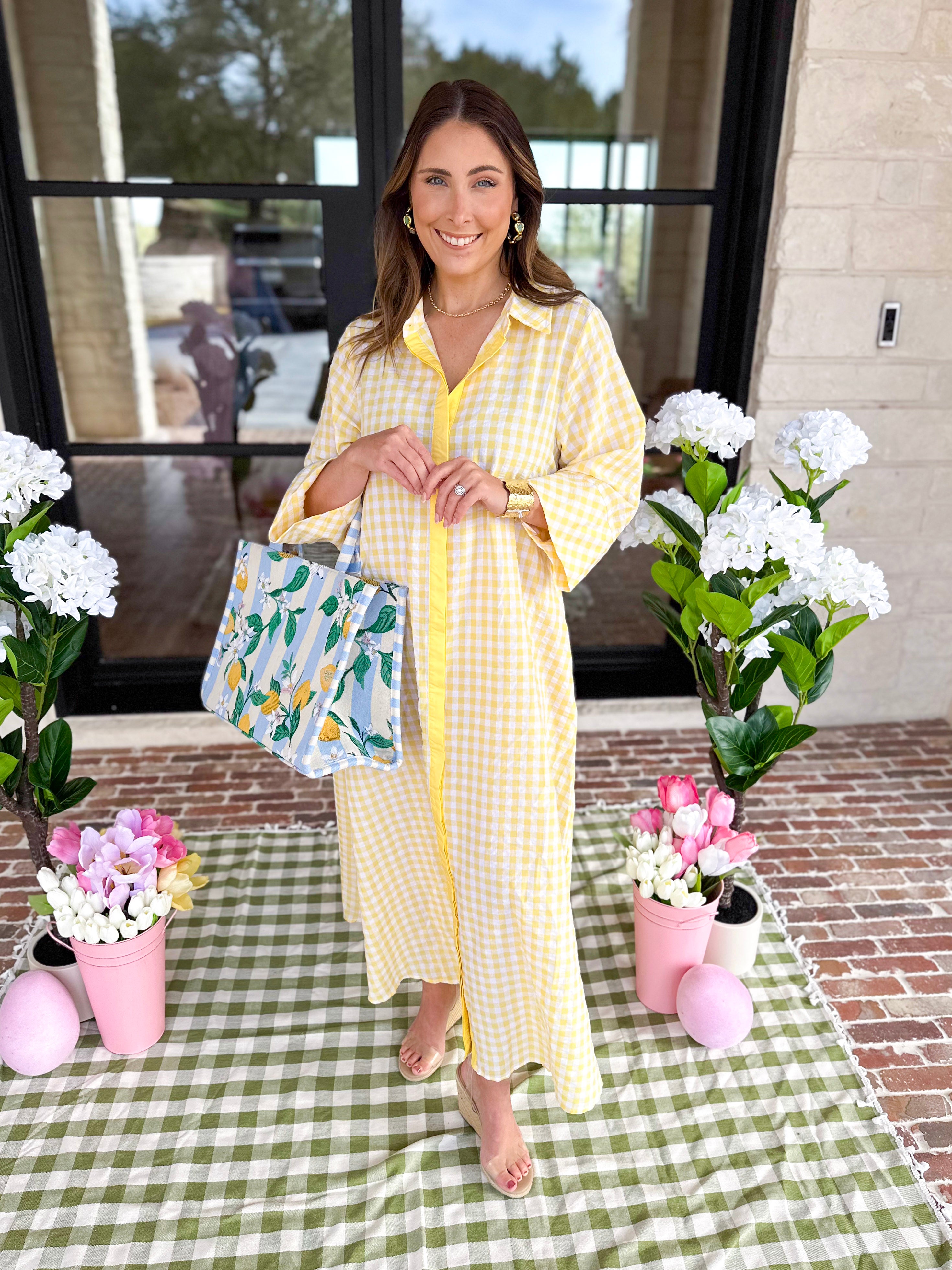 Spring Dreams Midi Dress - Yellow-500 Midi-ENTRO-July & June Women's Fashion Boutique Located in San Antonio, Texas