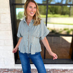 Living Life Gingham Top - Coco Sky-200 Fashion Blouses-ENTRO-July & June Women's Fashion Boutique Located in San Antonio, Texas