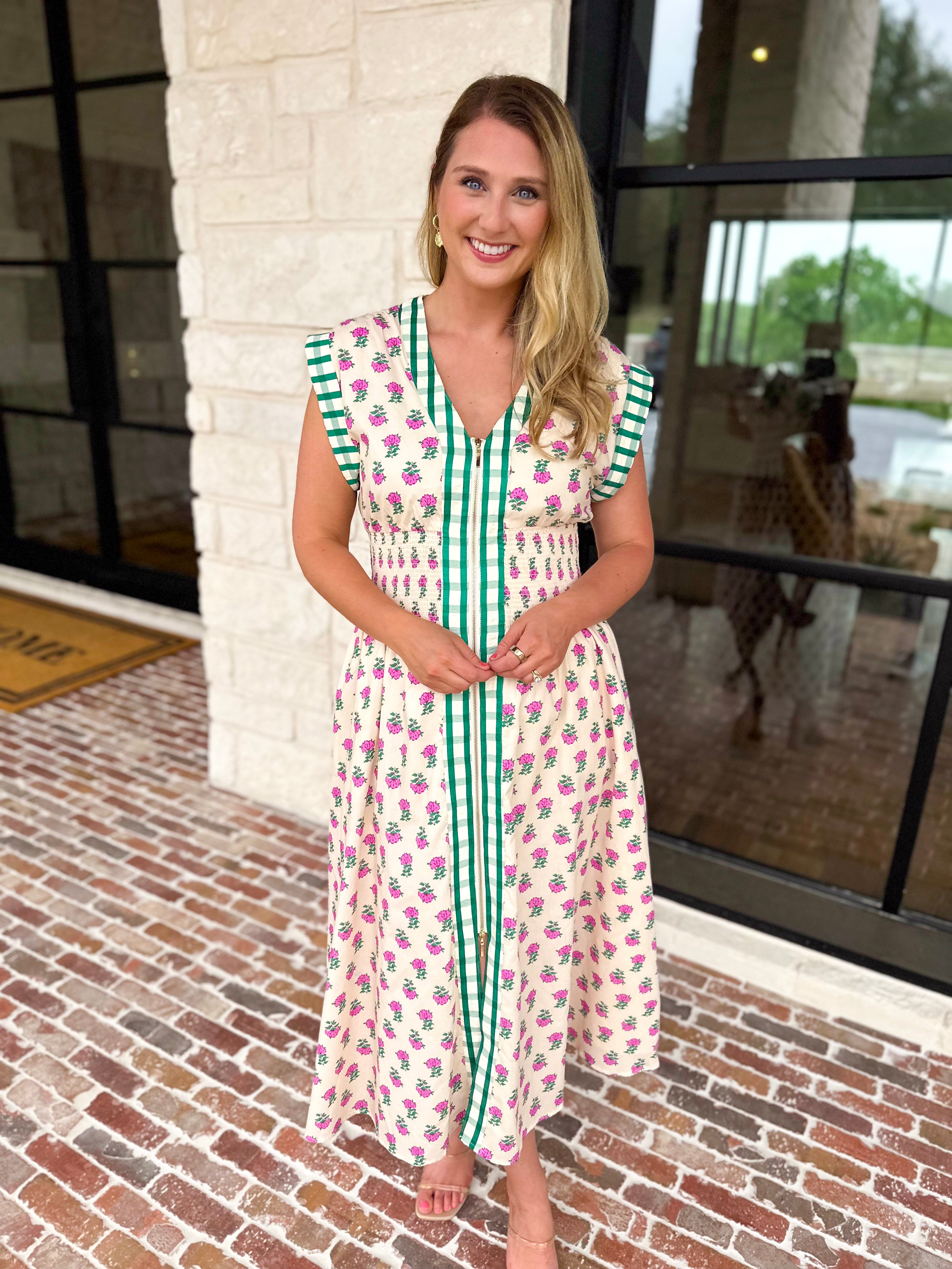 THML - Spring Gatherings Midi Dress-500 Midi-THML-July & June Women's Fashion Boutique Located in San Antonio, Texas