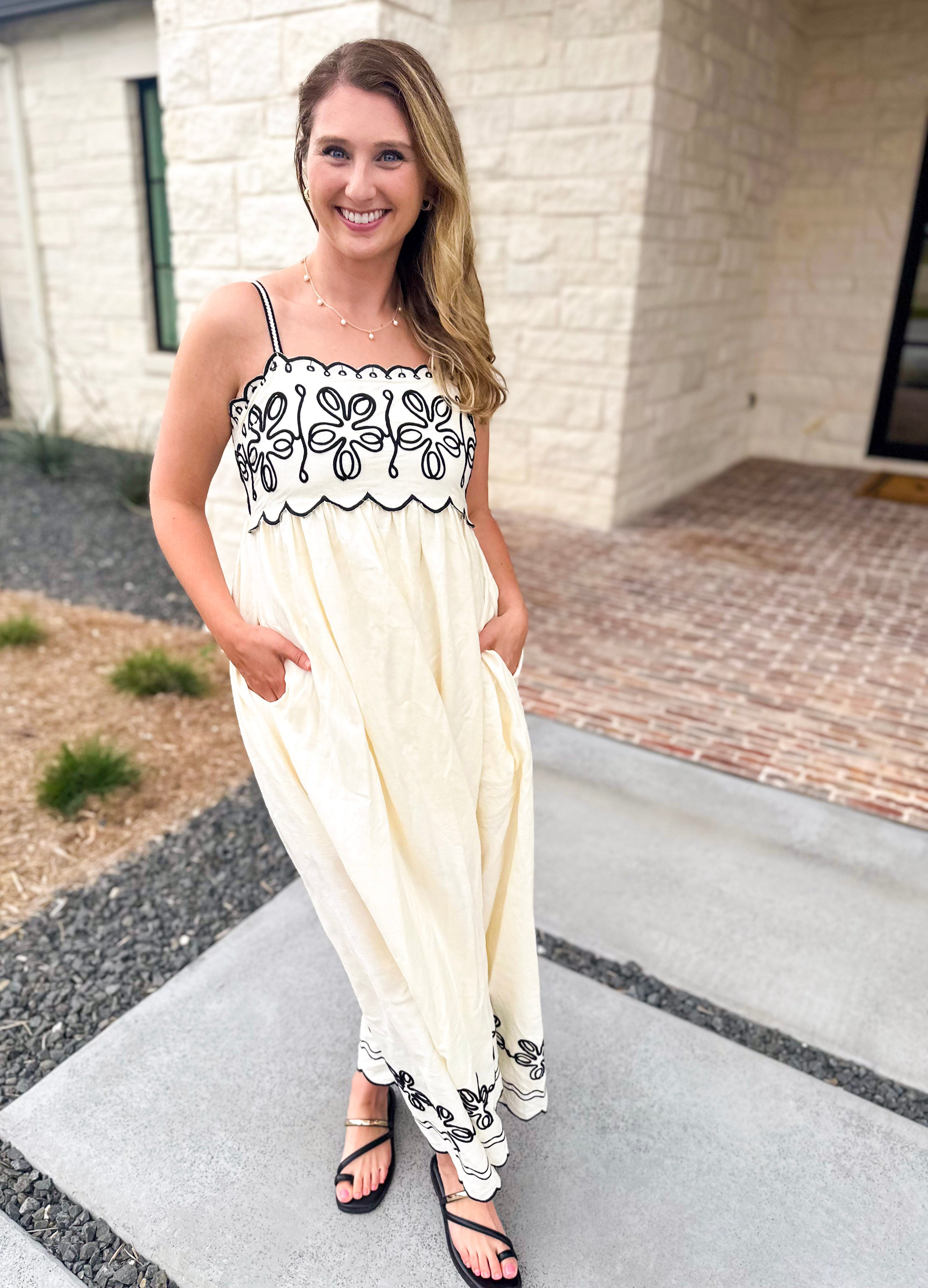 The Baja Breeze Midi Dress-500 Midi-SKIES ARE BLUE-July & June Women's Fashion Boutique Located in San Antonio, Texas