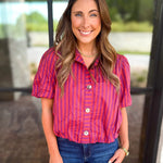 Coffee Date Blouse - Plum-200 Fashion Blouses-ENTRO-July & June Women's Fashion Boutique Located in San Antonio, Texas