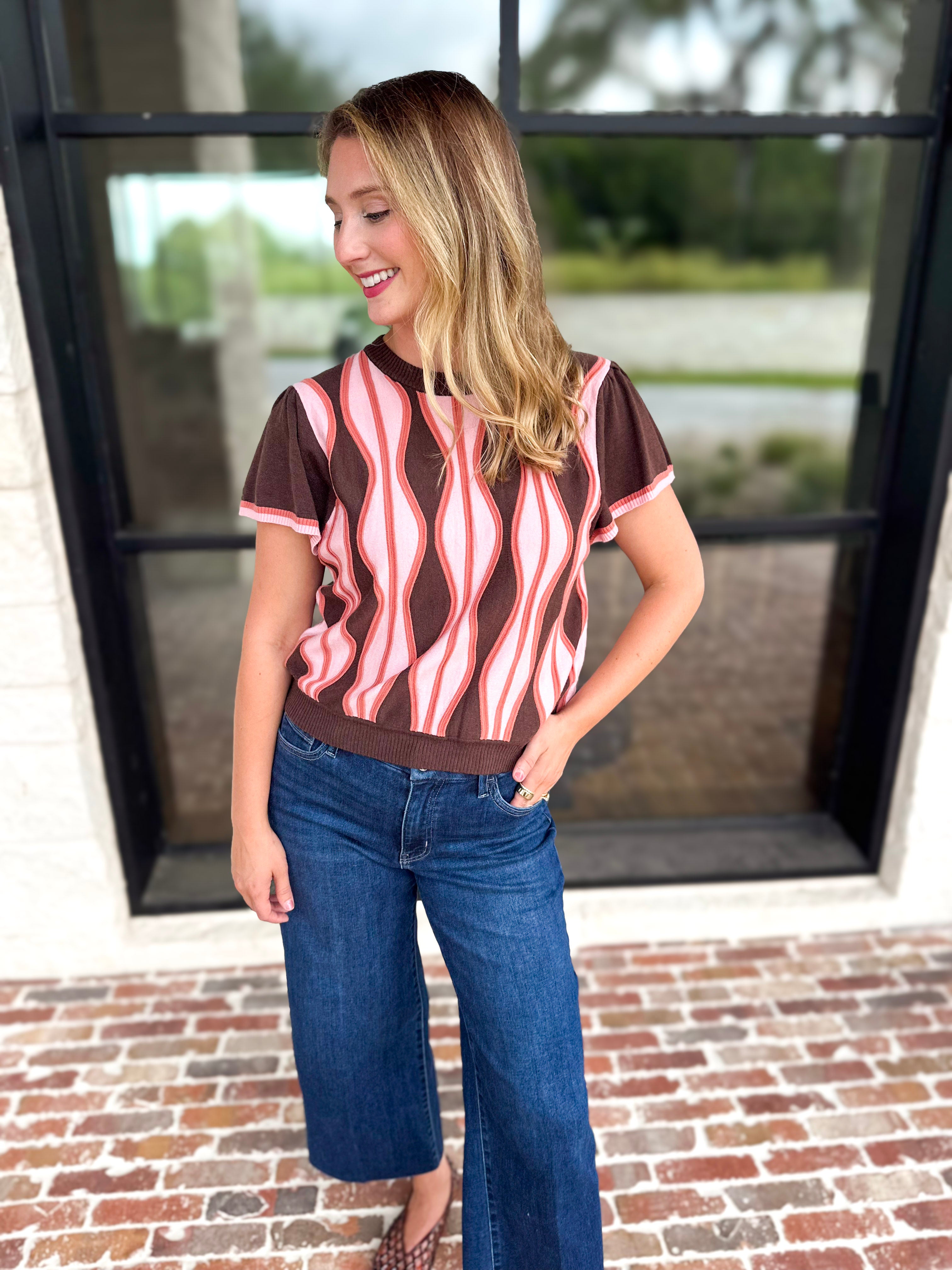 THML - The Rosewood Sweater Top-230 Sweaters/Cardis-THML-July & June Women's Fashion Boutique Located in San Antonio, Texas