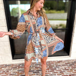 Effortless Mixed Print Mini Dress-510 Mini-ENTRO-July & June Women's Fashion Boutique Located in San Antonio, Texas