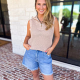 Knit Zip Tank-230 Sweaters/Cardis-FATE-July & June Women's Fashion Boutique Located in San Antonio, Texas