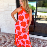 Shell & Shine Halter Midi Dress-500 Midi-ENTRO-July & June Women's Fashion Boutique Located in San Antonio, Texas