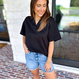 Everyday Pick Top - Black-210 Casual Blouses-JODIFL-July & June Women's Fashion Boutique Located in San Antonio, Texas