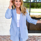 The Elevated Easer Blazer-600 Outerwear-SKIES ARE BLUE-July & June Women's Fashion Boutique Located in San Antonio, Texas