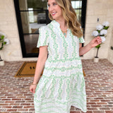 Mary Square - Heirloom Ivy Green Midi Dress-500 Midi-MARY SQUARE-July & June Women's Fashion Boutique Located in San Antonio, Texas