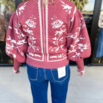 The Vintage Floral Sweater - Rose-230 Sweaters/Cardis-FATE-July & June Women's Fashion Boutique Located in San Antonio, Texas