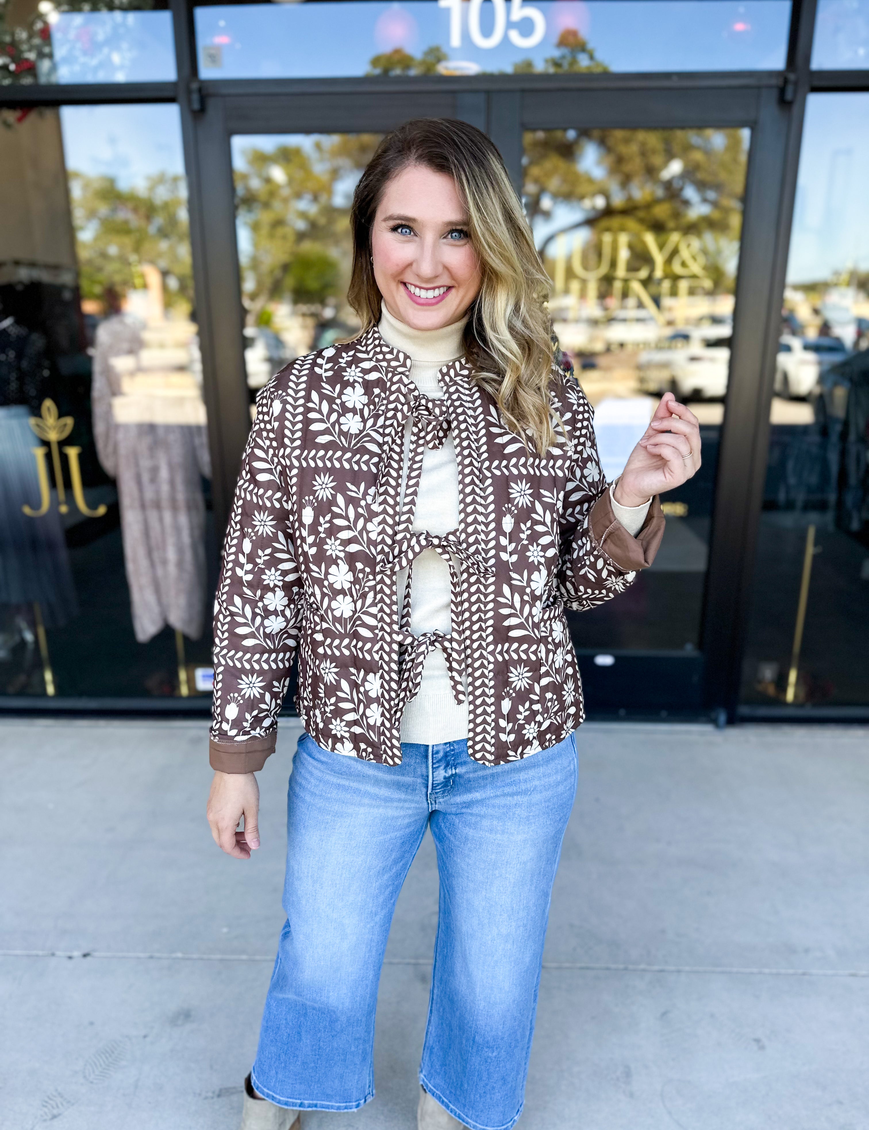 The Wrenlee Puff Jacket - Chocolate Brown-600 Outerwear-POLOGRAM-July & June Women's Fashion Boutique Located in San Antonio, Texas