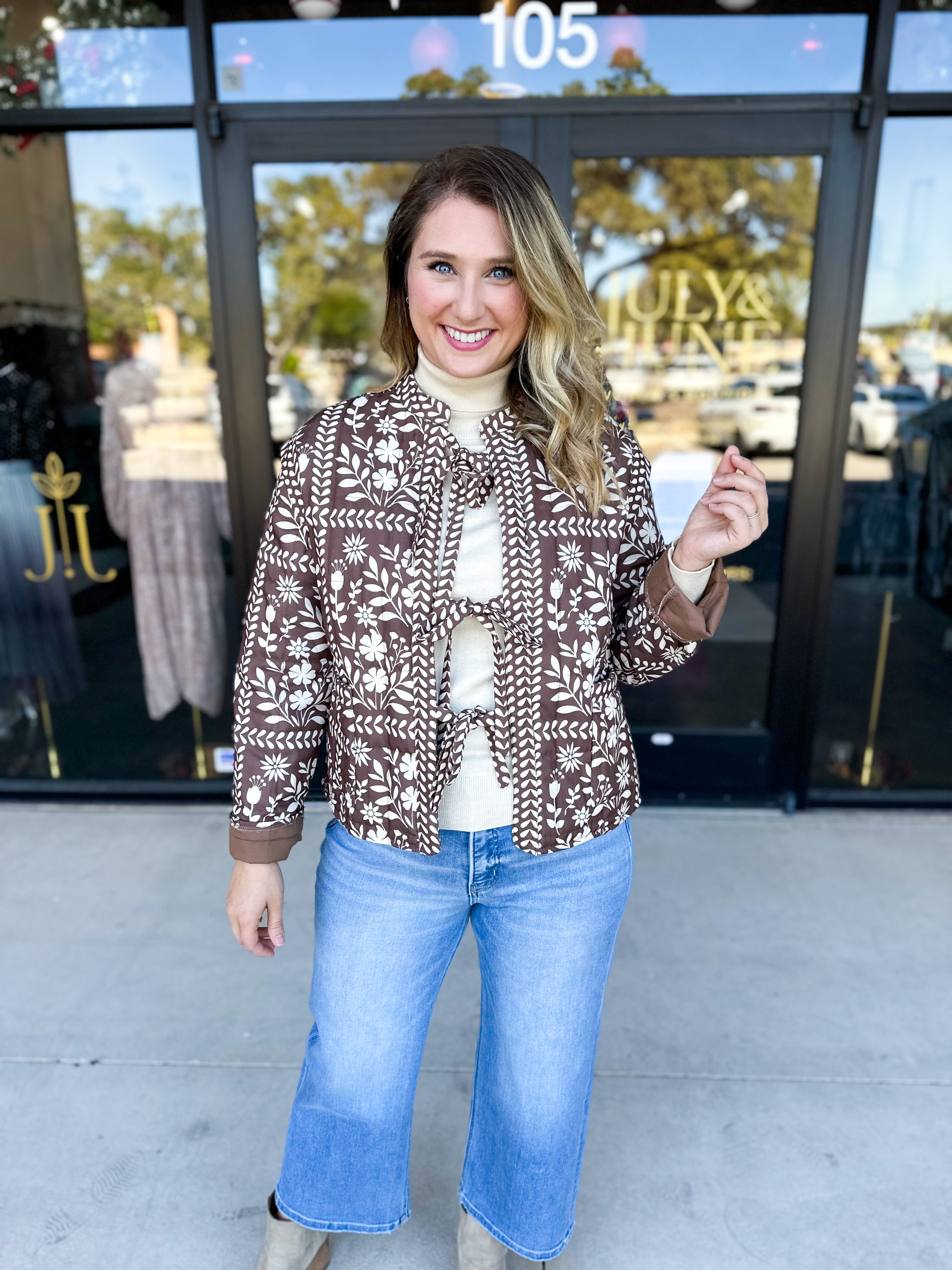 The Wrenlee Puff Jacket - Chocolate Brown-600 Outerwear-POLOGRAM-July & June Women's Fashion Boutique Located in San Antonio, Texas