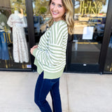 Casual Cool Henley Long Sleeve - Sage-210 Casual Blouses-POLOGRAM-July & June Women's Fashion Boutique Located in San Antonio, Texas