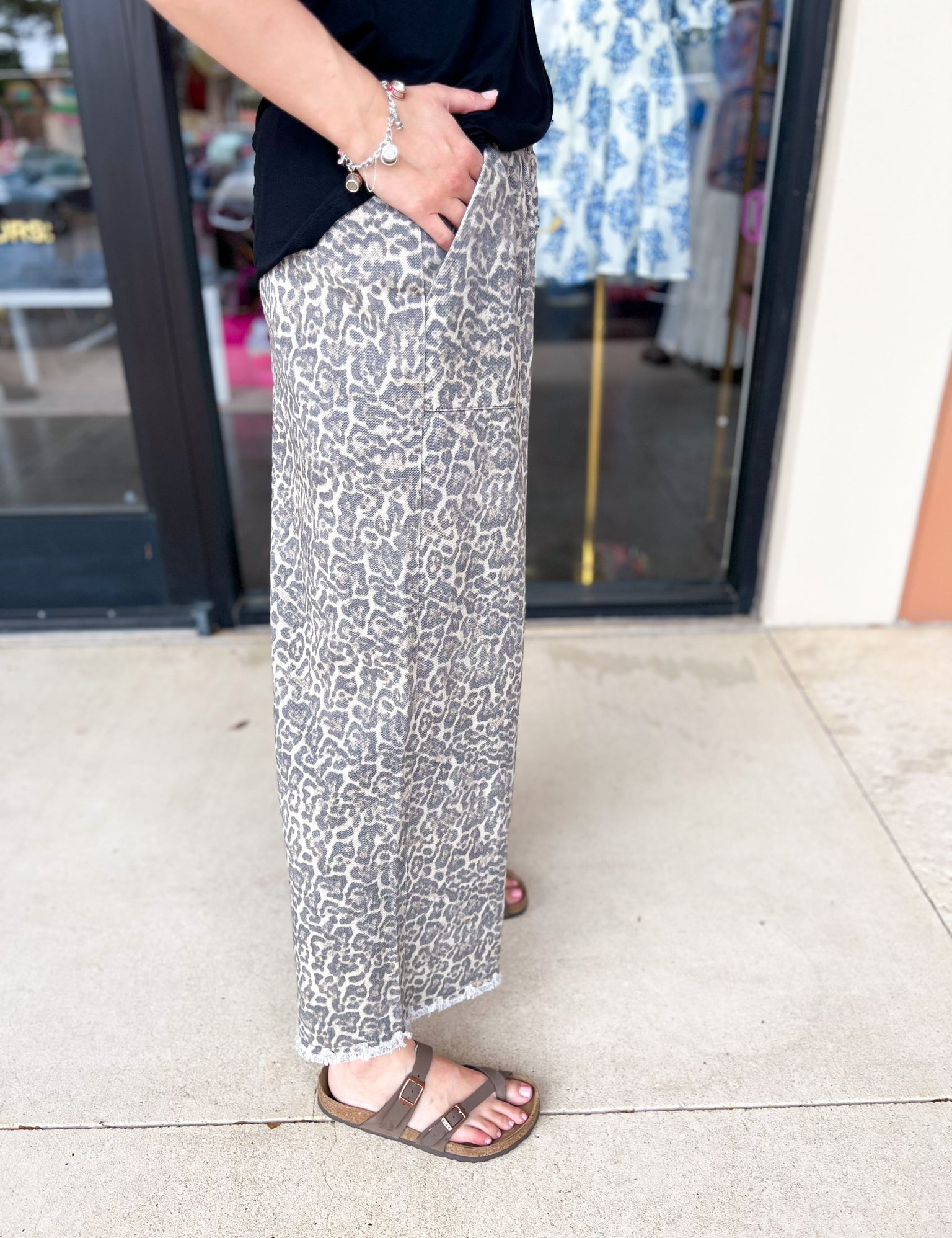 Wide Leg Cheetah Pants-400 Pants-JODIFL-July & June Women's Fashion Boutique Located in San Antonio, Texas