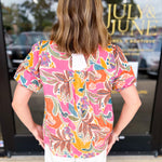 Pastel Paradise Blouse-200 Fashion Blouses-FATE-July & June Women's Fashion Boutique Located in San Antonio, Texas