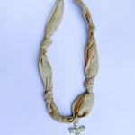Scarf Necklace - Gold Crystal Cross-110 Jewelry & Hair-HART DESIGNS-July & June Women's Fashion Boutique Located in San Antonio, Texas