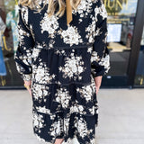Black & Taupe Vintage Floral Mini Dress-510 Mini-LISTICLE-July & June Women's Fashion Boutique Located in San Antonio, Texas