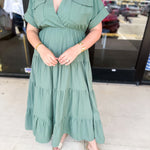 Vintage Green Midi Dress-500 Midi-LISTICLE-July & June Women's Fashion Boutique Located in San Antonio, Texas