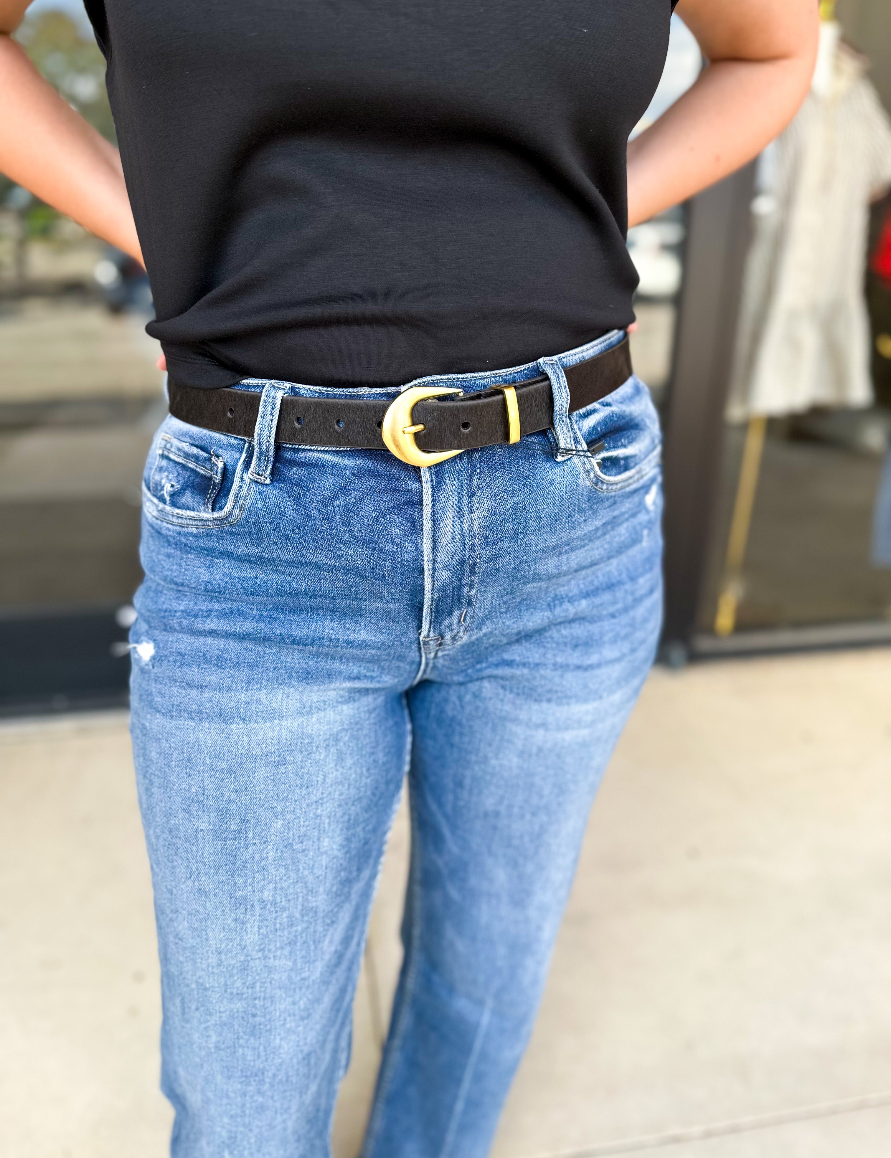 The Carrie Calf Belt - Deep Espresso-130 ACCESSORIES-Most Wanted USA-July & June Women's Fashion Boutique Located in San Antonio, Texas