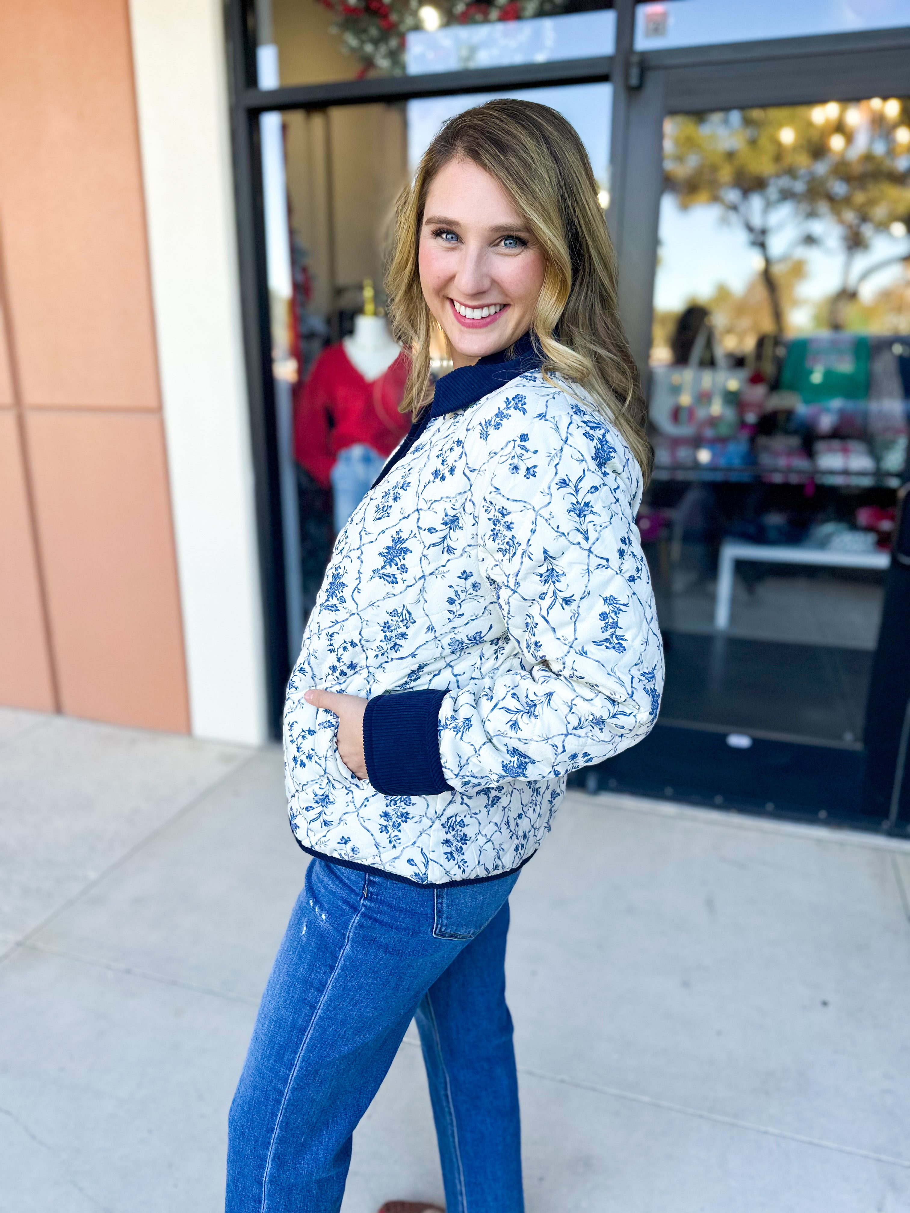 The Kacey Quilted Jacket-600 Outerwear-ENTRO-July & June Women's Fashion Boutique Located in San Antonio, Texas