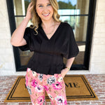 Elevated Chic Top - Black-200 Fashion Blouses-ENTRO-July & June Women's Fashion Boutique Located in San Antonio, Texas