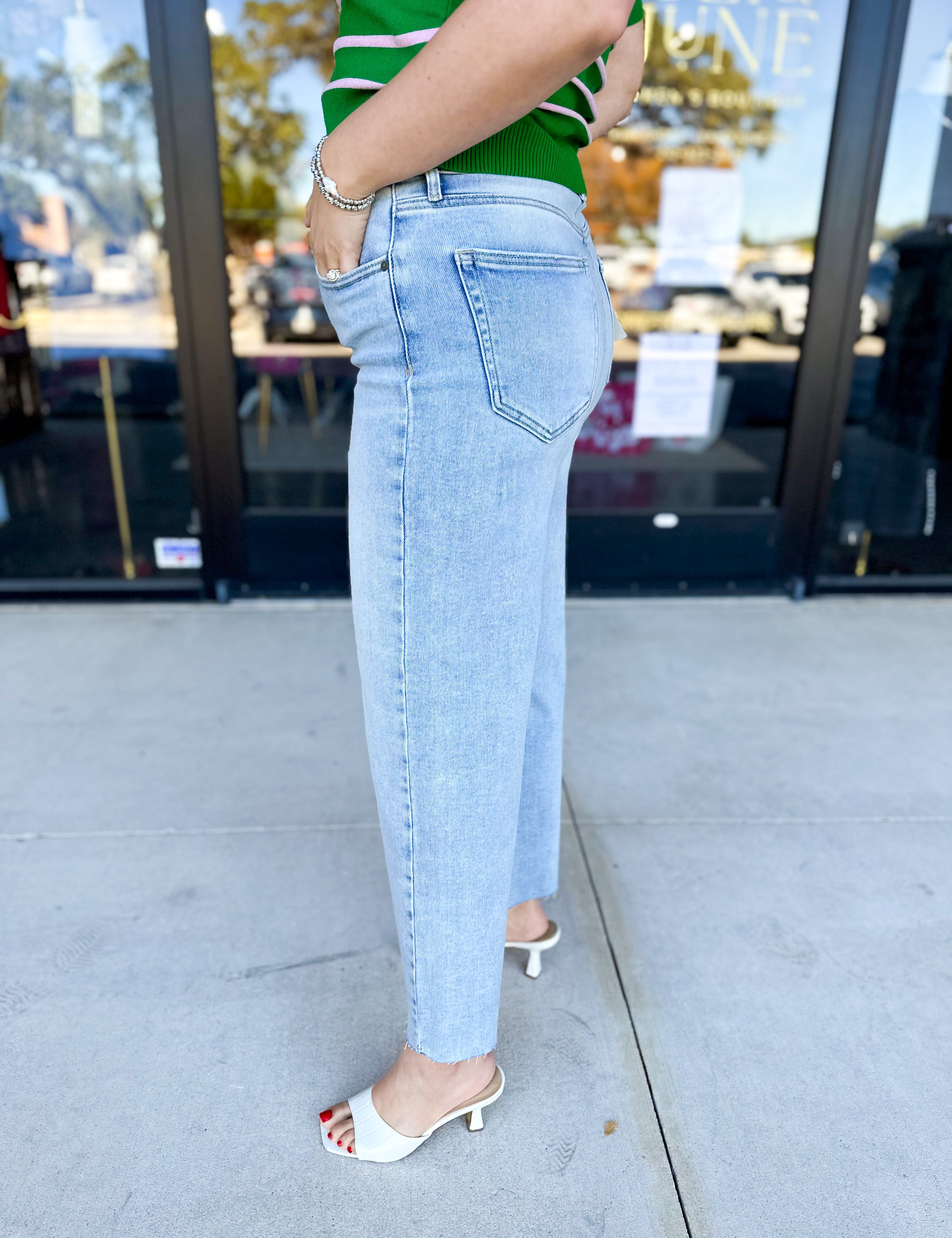 Hidden Jeans - Lightwash High Rise Jeans-400 Pants-HIDDEN JEANS-July & June Women's Fashion Boutique Located in San Antonio, Texas