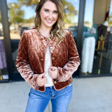 Golden Quilted Jacket-600 Outerwear-FATE-July & June Women's Fashion Boutique Located in San Antonio, Texas