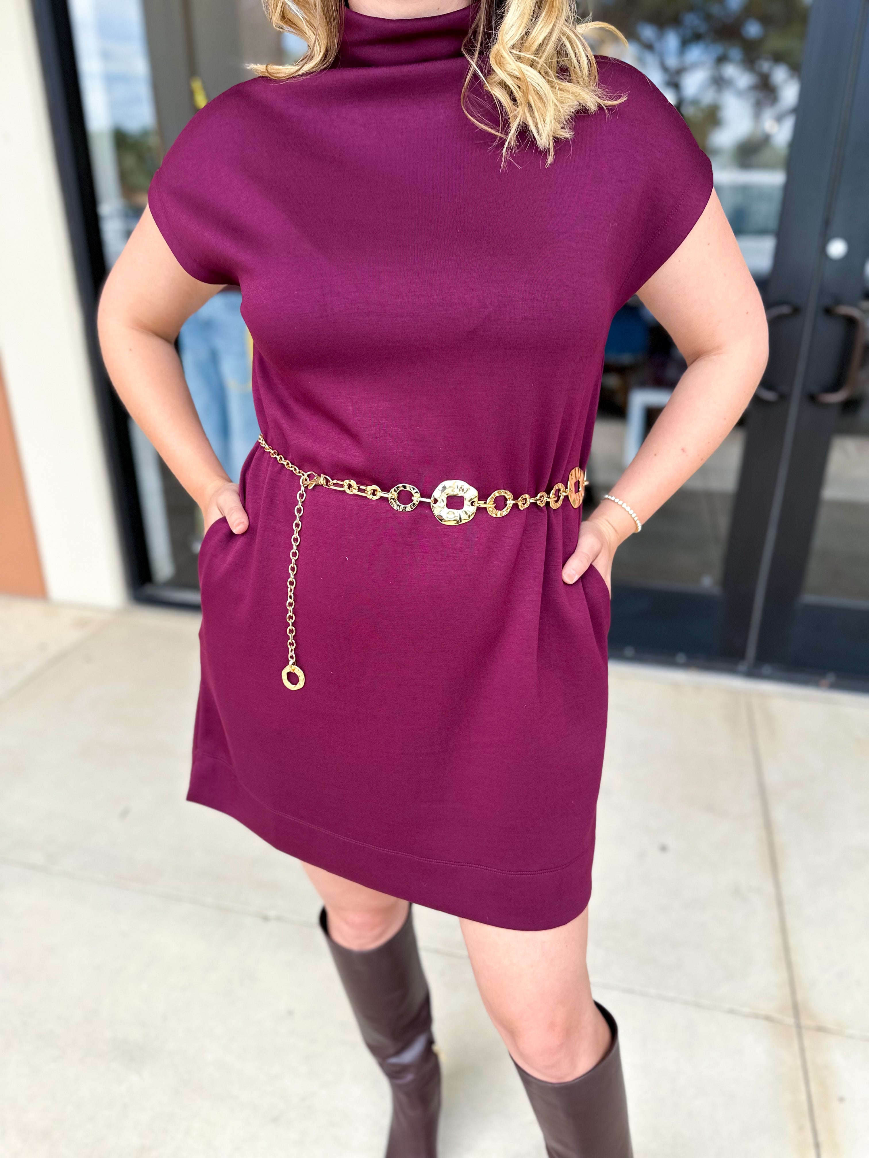 Circle Chain Link Belt - Gold - One Size-130 ACCESSORIES-Most Wanted USA-July & June Women's Fashion Boutique Located in San Antonio, Texas