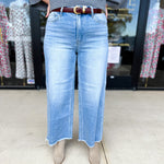 Vervet - High Rise Comfort Stretch Wide Leg Jeans-400 Pants-VEVERT BY FLYING MONKEY-July & June Women's Fashion Boutique Located in San Antonio, Texas