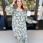 Sage & Mustard Abstract Midi Dress-500 Midi-JODIFL-July & June Women's Fashion Boutique Located in San Antonio, Texas