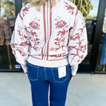 The Vintage Floral Sweater - Cream-230 Sweaters/Cardis-FATE-July & June Women's Fashion Boutique Located in San Antonio, Texas