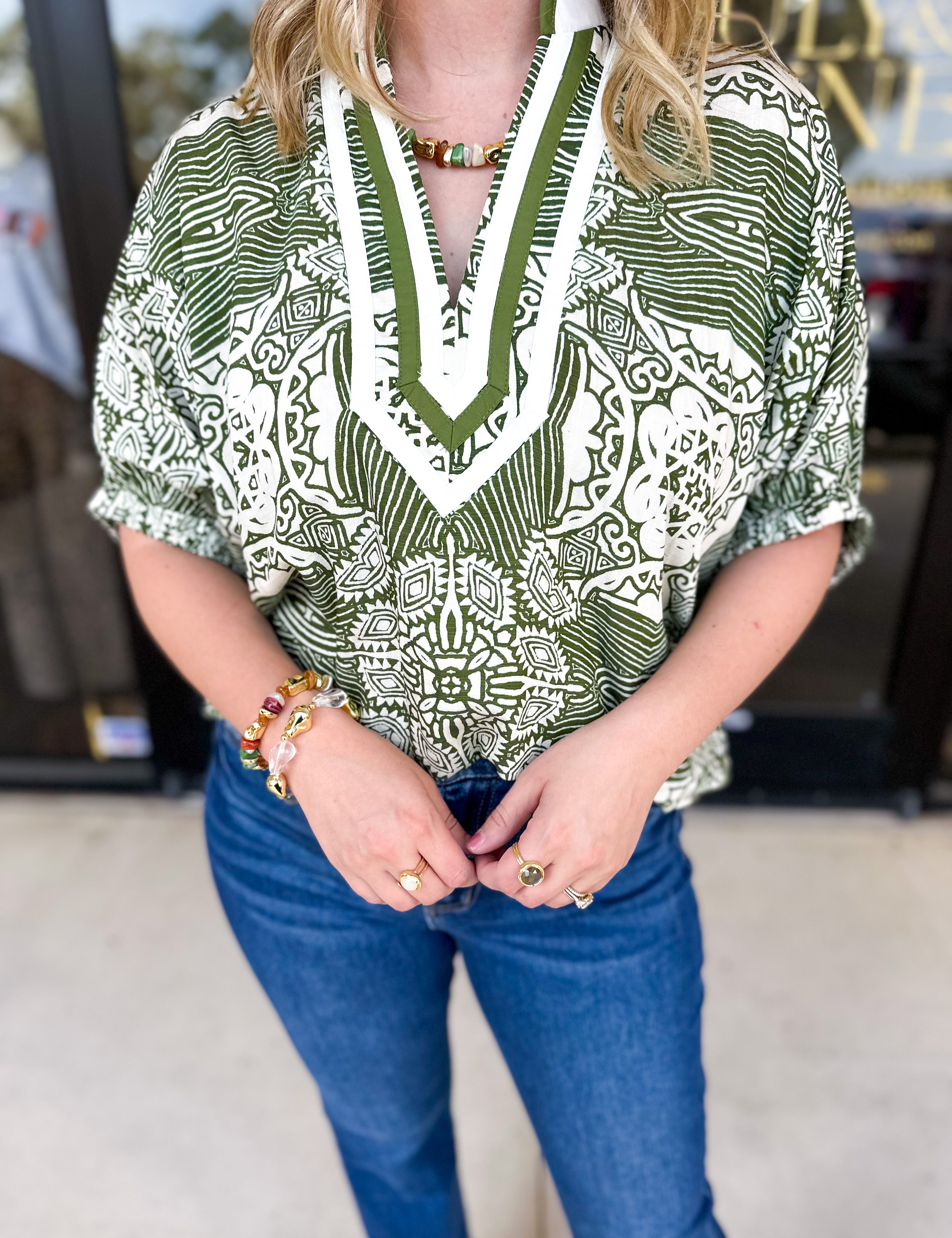 The Lettie Blouse-200 Fashion Blouses-ENTRO-July & June Women's Fashion Boutique Located in San Antonio, Texas