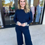 Sporty Knit Set-300 Athleisure/Lounge-SKIES ARE BLUE-July & June Women's Fashion Boutique Located in San Antonio, Texas