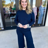 Sporty Knit Set-300 Athleisure/Lounge-SKIES ARE BLUE-July & June Women's Fashion Boutique Located in San Antonio, Texas