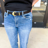 The Carrie Calf Belt - Deep Espresso-130 ACCESSORIES-Most Wanted USA-July & June Women's Fashion Boutique Located in San Antonio, Texas