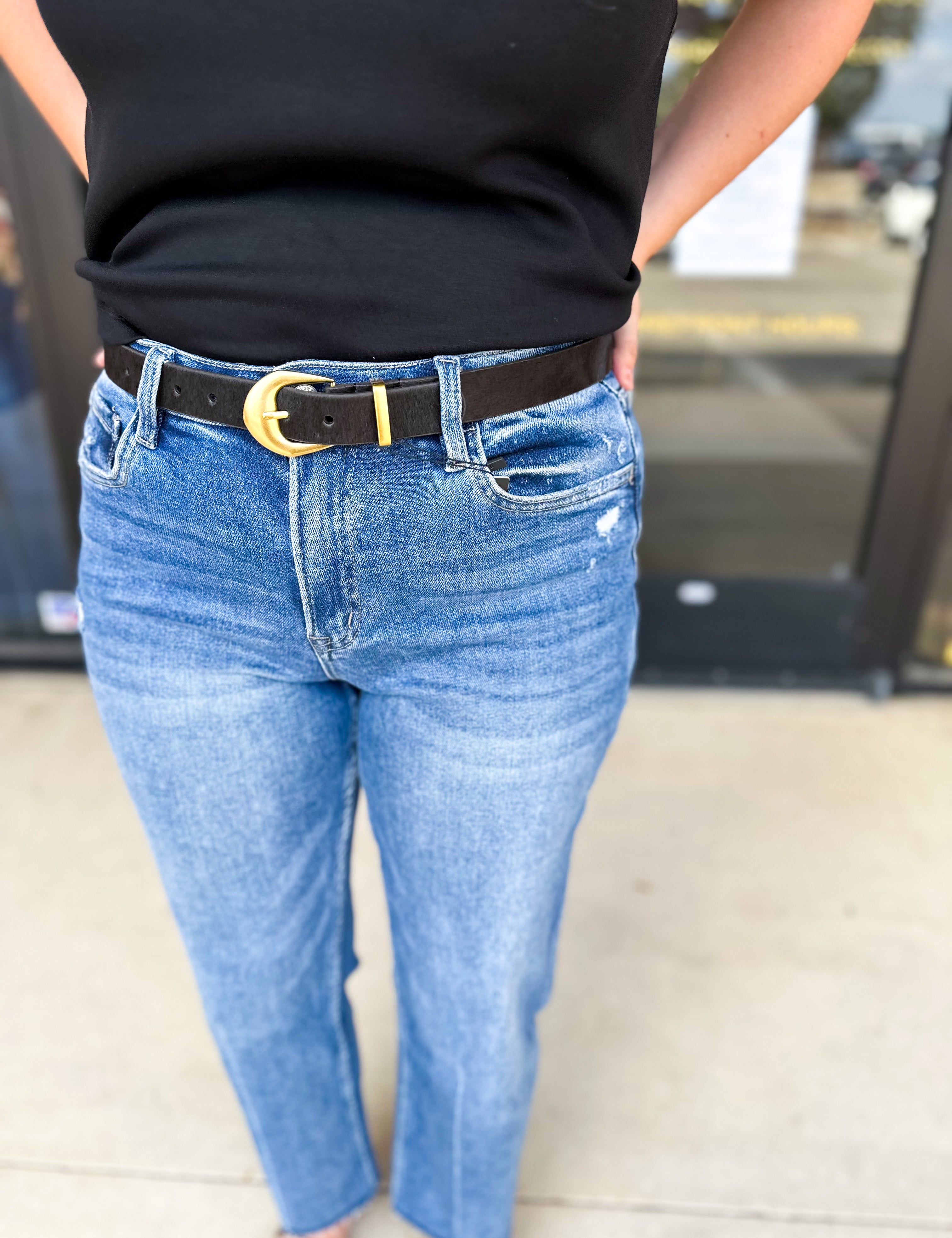 The Carrie Calf Belt - Deep Espresso-130 ACCESSORIES-Most Wanted USA-July & June Women's Fashion Boutique Located in San Antonio, Texas