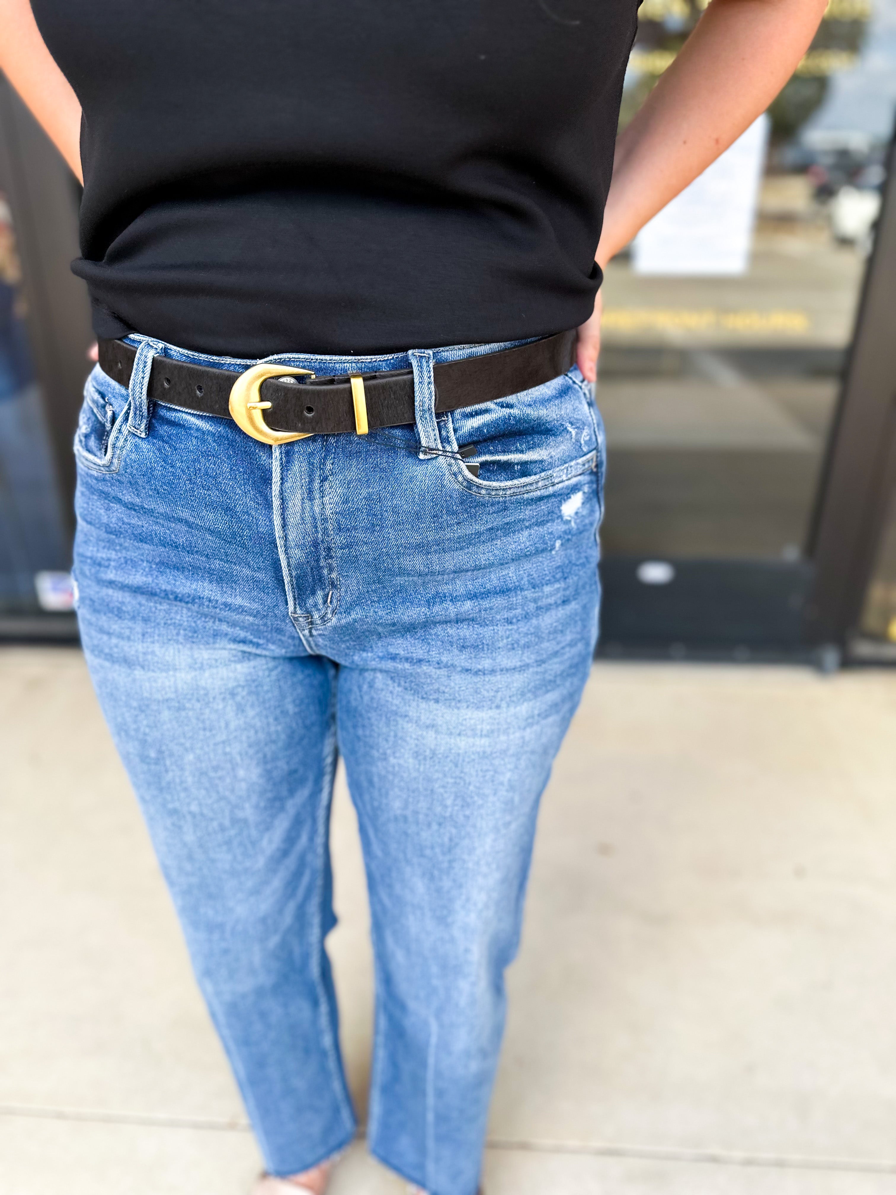 The Carrie Calf Belt - Deep Espresso-130 ACCESSORIES-Most Wanted USA-July & June Women's Fashion Boutique Located in San Antonio, Texas