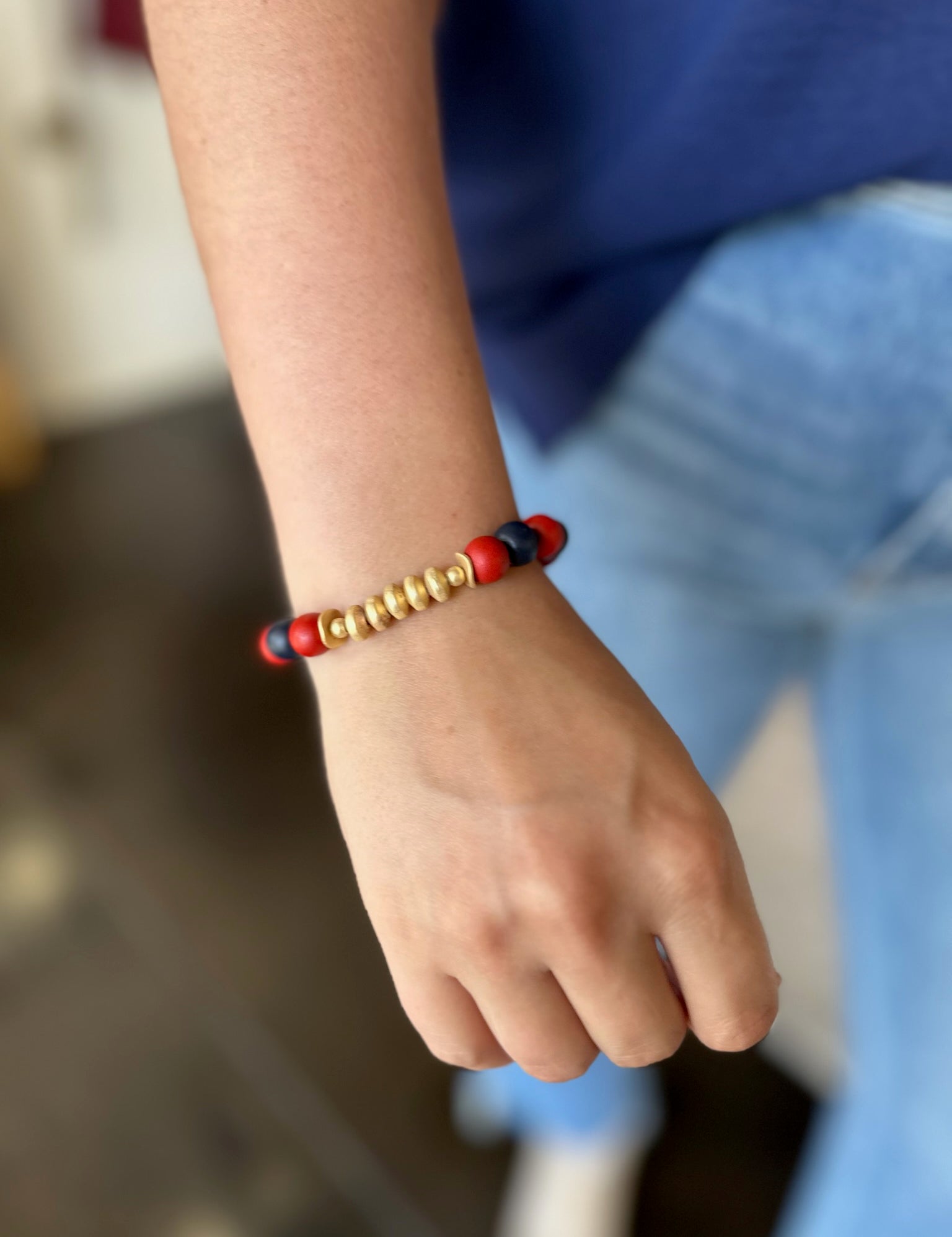 Michelle McDowell - Myles Bracelet - Red & Blue-110 Jewelry & Hair-Michelle McDowell-July & June Women's Fashion Boutique Located in San Antonio, Texas