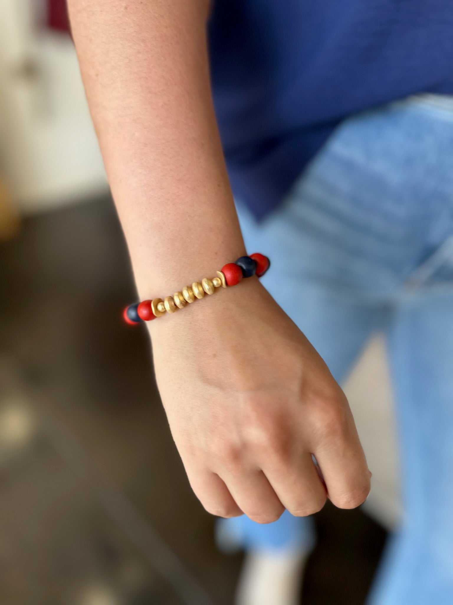 Michelle McDowell - Myles Bracelet - Red & Blue-110 Jewelry & Hair-Michelle McDowell-July & June Women's Fashion Boutique Located in San Antonio, Texas