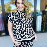Luxurious Cheetah Knit Pant Set-300 Athleisure/Lounge-ENTRO-July & June Women's Fashion Boutique Located in San Antonio, Texas
