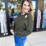 THML - The Chloe Rhinestone Detail Sweater-230 Sweaters/Cardis-THML-July & June Women's Fashion Boutique Located in San Antonio, Texas