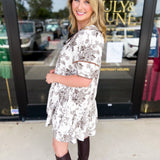 The Olivia Mini Dress - Mocha-510 Mini-ENTRO-July & June Women's Fashion Boutique Located in San Antonio, Texas