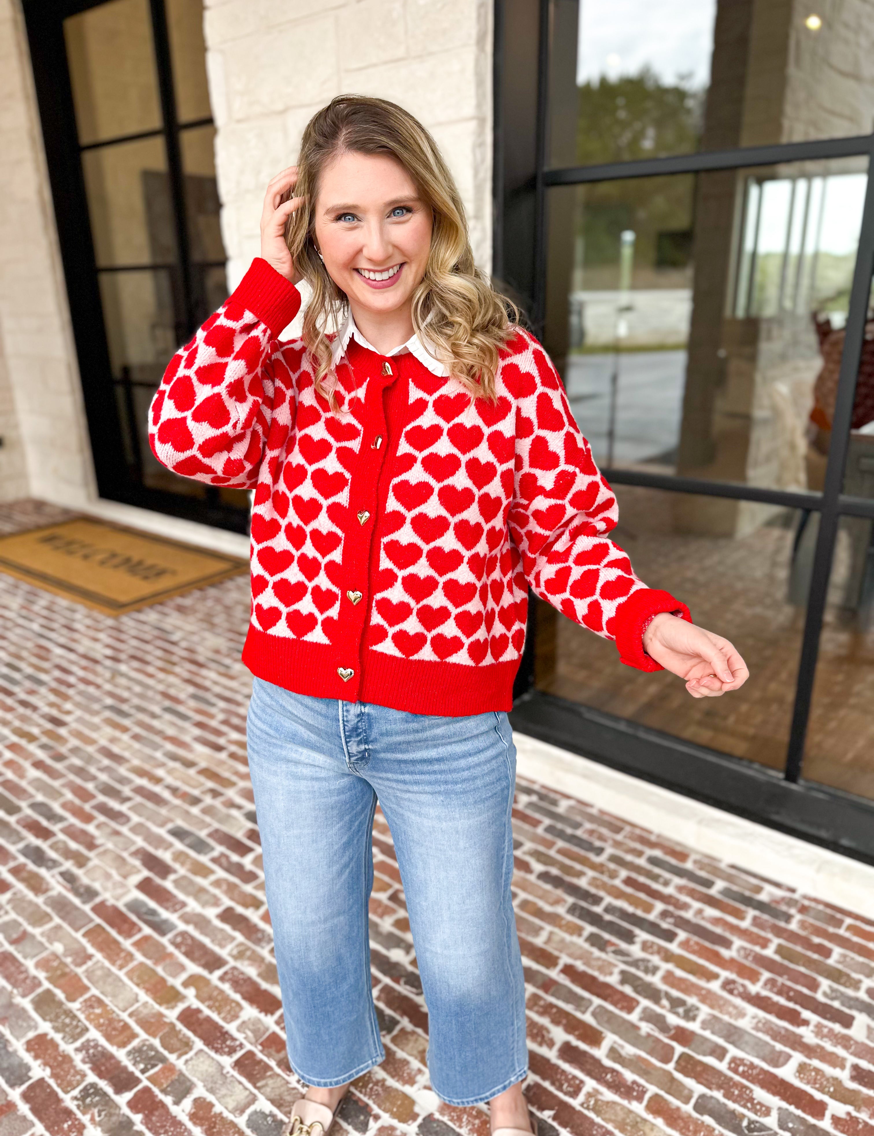 I Heart You Cardigan-230 Sweaters/Cardis-SWEET LOVELY BY JEN-July & June Women's Fashion Boutique Located in San Antonio, Texas