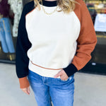 THML - Colorblock Sweater-230 Sweaters/Cardis-THML-July & June Women's Fashion Boutique Located in San Antonio, Texas