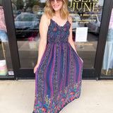 The Rowen Smocked Midi Dress-500 Midi-FATE-July & June Women's Fashion Boutique Located in San Antonio, Texas