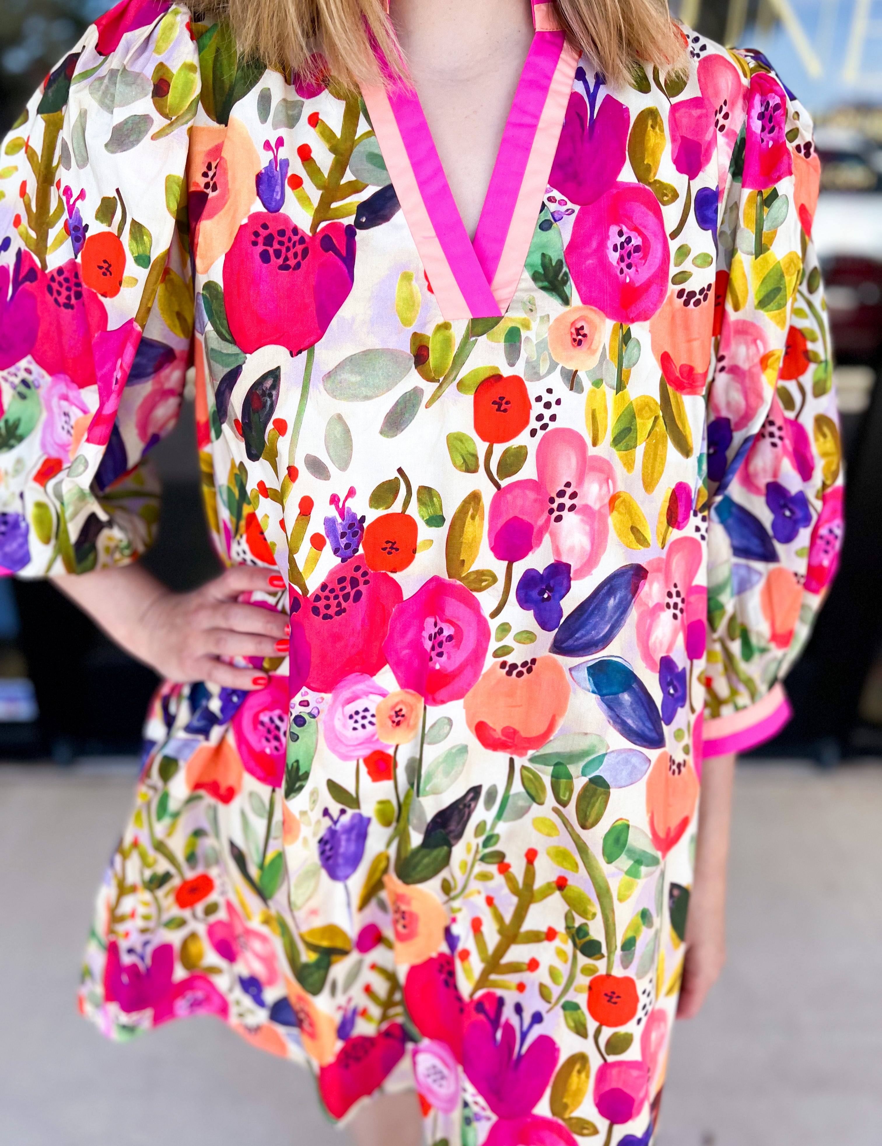 Berry Floral Mini Dress-510 Mini-ENTRO-July & June Women's Fashion Boutique Located in San Antonio, Texas